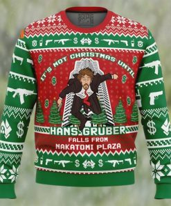 Hans Gruber Fall Nakatomi Plaza Die Hard Ugly Christmas Sweater