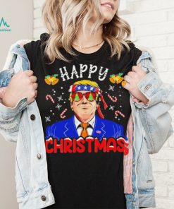 Happy Christmas American Flag Trump Ugly Christmas Shirt