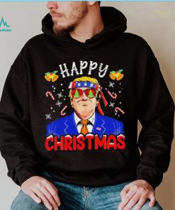 Happy Christmas American Flag Trump Ugly Christmas Shirt