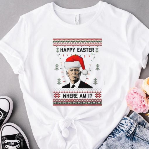 Happy Easter Where Am I Joe Biden Ugly Christmas Sweater