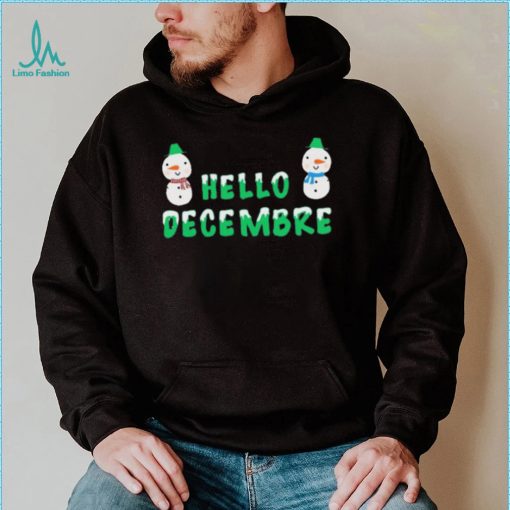 Hello December Chrismas Design Cute Gift Shirt