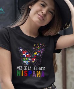 Hispanic Heritage Month Shirt Latino All Countries Flags Butterfly1