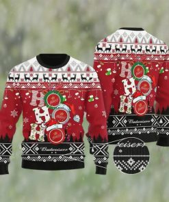 Hohoho Budweiser Beer Ugly Christmas Sweater, Faux Wool Sweater, Gifts For Beer Lovers, International Beer Day, Best Christmas Gifts For 2022 – Prinvity