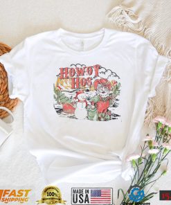 Howdy Hos Christmas Santa Cowboy T Shirt1