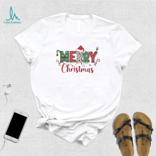 Hristmas ladies merry Christmas Christmas santa light shirt
