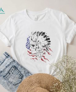 Indian hunter American flag t shirt