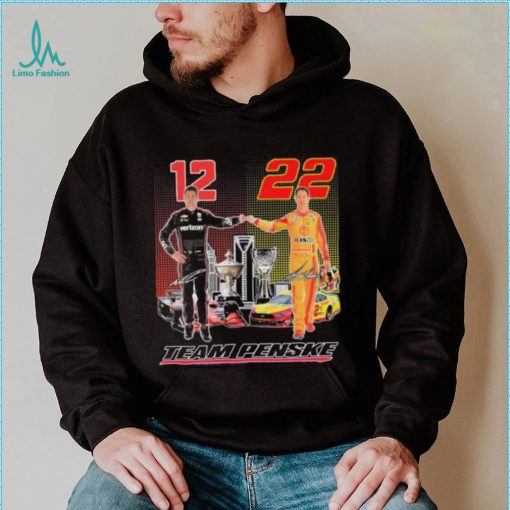 Indycar Will Power And Nascar Joey Logano Team Penske Signatures Shirt