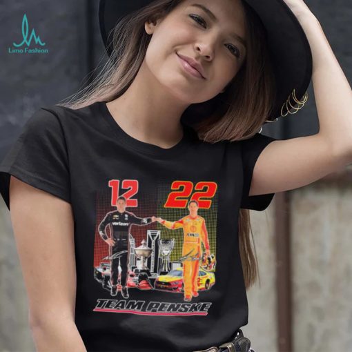 Indycar Will Power And Nascar Joey Logano Team Penske Signatures Shirt