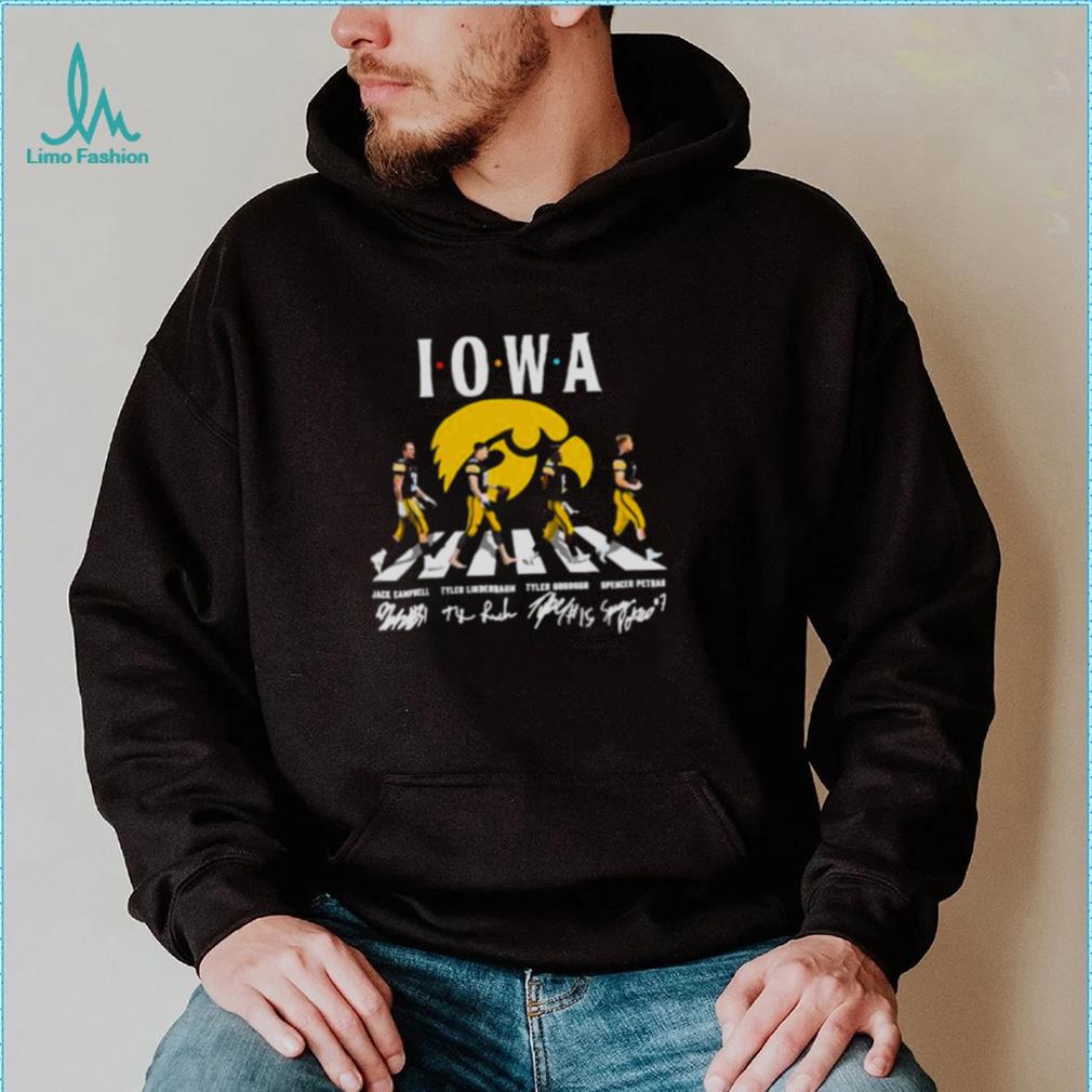 Iowa Hawkeyes Jack Campbell Tyler Linderbaum Abbey Road signatures 2022 shirt Iowa Hawkeyes Jack Campbell Tyler Linderbaum Abbey Road signatures 2022 shirt