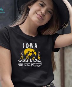 Iowa Hawkeyes Jack Campbell Tyler Linderbaum Abbey Road signatures 2022 shirt