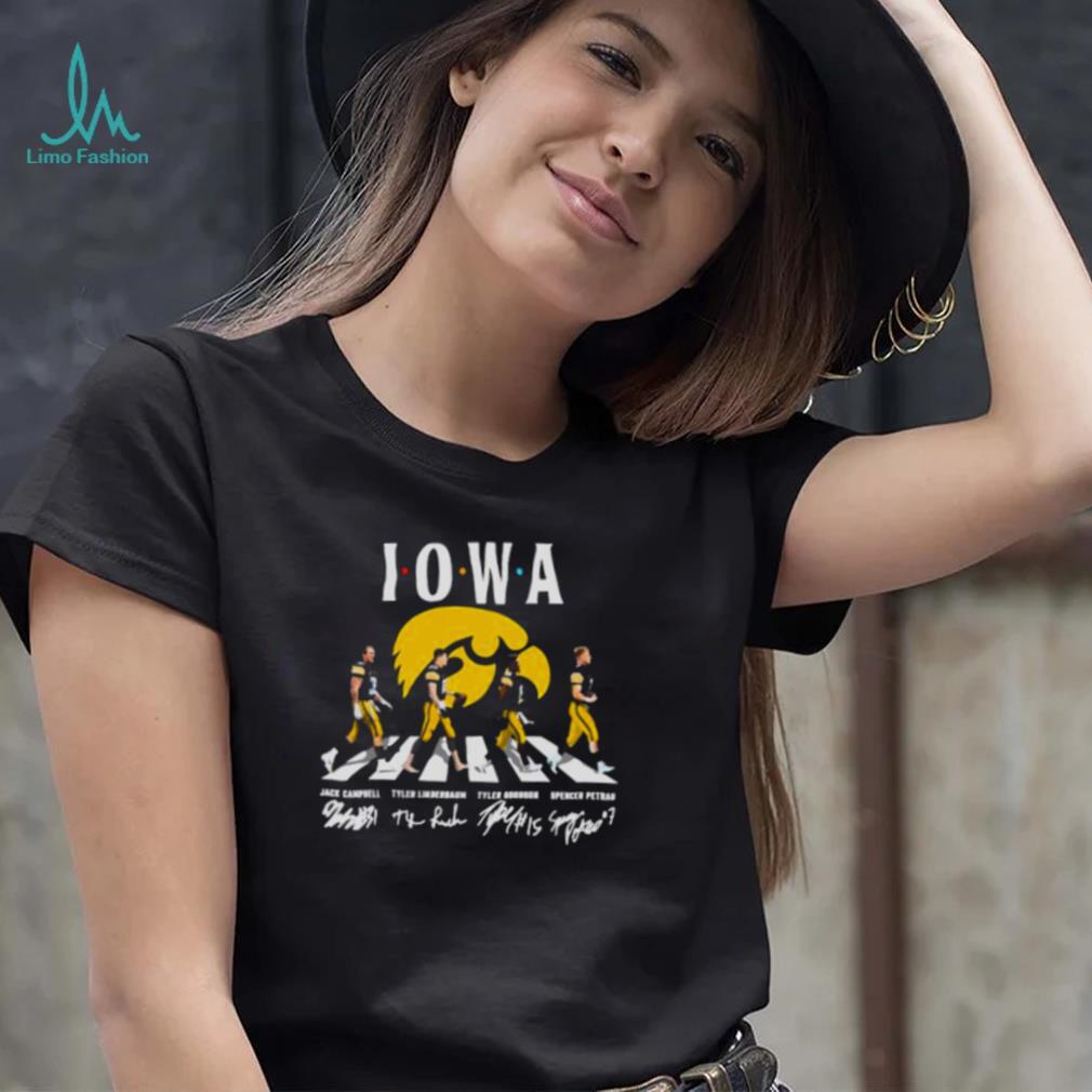 Iowa Hawkeyes Jack Campbell Tyler Linderbaum Abbey Road signatures 2022 shirt Iowa Hawkeyes Jack Campbell Tyler Linderbaum Abbey Road signatures 2022 shirt