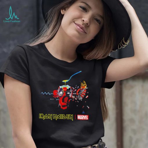 Iron Maiden X Marvel Deadpool Can I play with Madness Deadpool logo shirt