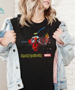 Iron Maiden X Marvel Deadpool Can I play with Madness Deadpool logo shirt