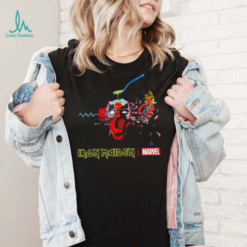 Iron Maiden X Marvel Deadpool Can I play with Madness Deadpool logo shirt