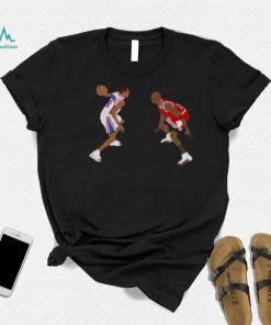 Iverson crosses over Jordan NBA shirt