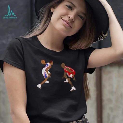 Iverson crosses over Jordan NBA shirt