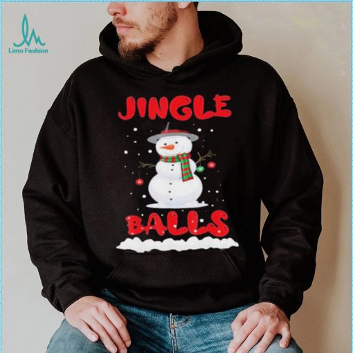 Jingle Balls Tinsel Tits Couple Christmas Snowman Shirt