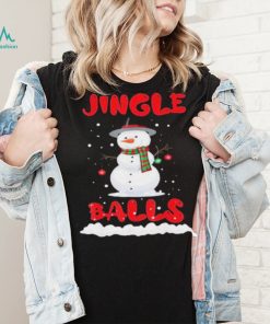 Jingle Balls Tinsel Tits Couple Christmas Snowman Shirt