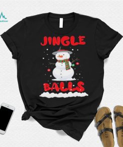 Jingle Balls Tinsel Tits Couple Christmas Snowman Shirt