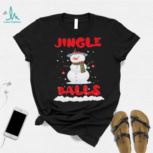 Jingle Balls Tinsel Tits Couple Christmas Snowman Shirt