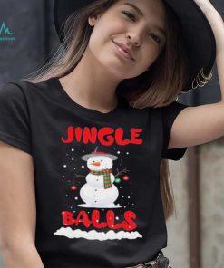 Jingle Balls Tinsel Tits Couple Christmas Snowman Shirt