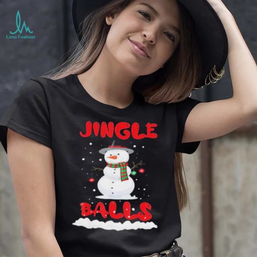 Jingle Balls Tinsel Tits Couple Christmas Snowman Shirt