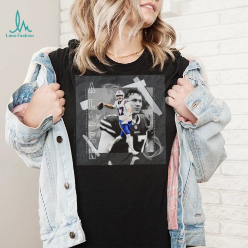 Josh Allen Football Paper Poster Bills 3 T Shirt