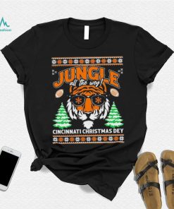 Jungle All The Wey Cincinnati Christmas Dey Ugly Christmas Shirt