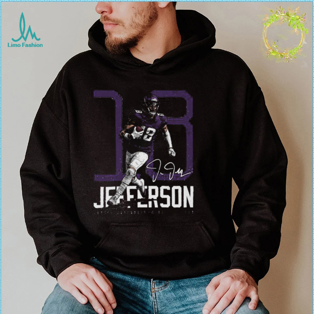 Justin Jefferson Minnesota Wide Receiver Bold Number Signature Shirt