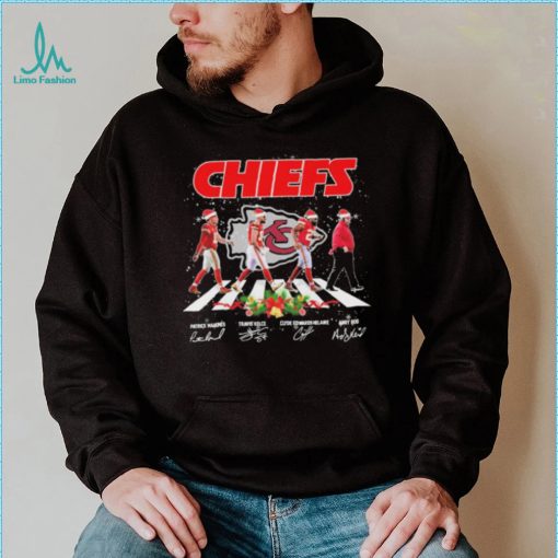Kansas City Chiefs Team Abbey Road Christmas Signatures Shirt
