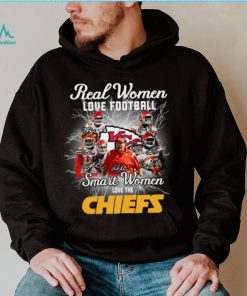 Kansas city Chiefs real women love Football smart women love the Chiefs signatures shirt