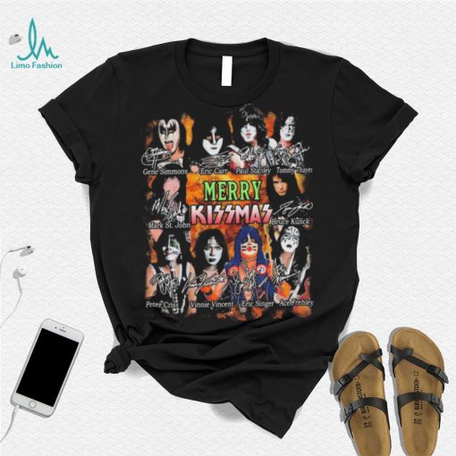 Kiss Band Merry Kissmas Christmas Signatures Shirt