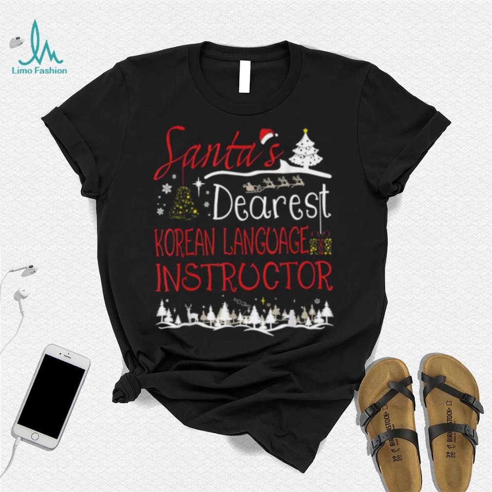 Korean Language Instructor Xmas Job Cute Christmas Shirt Korean Language Instructor Xmas Job Cute Christmas Shirt