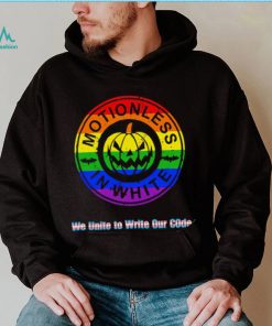 LGBT Pumpkin Motionless In White we United to write our code logo shirt