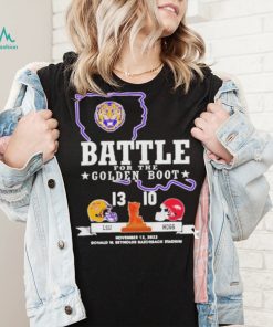 LSU Tiger 13 10 Arkansas Razorback Football Battle For The Golden Boot 2022 Final Score Shirt