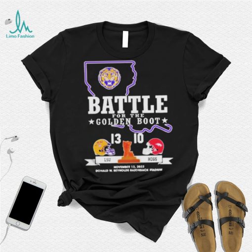 LSU Tiger 13 10 Arkansas Razorback Football Battle For The Golden Boot 2022 Final Score Shirt