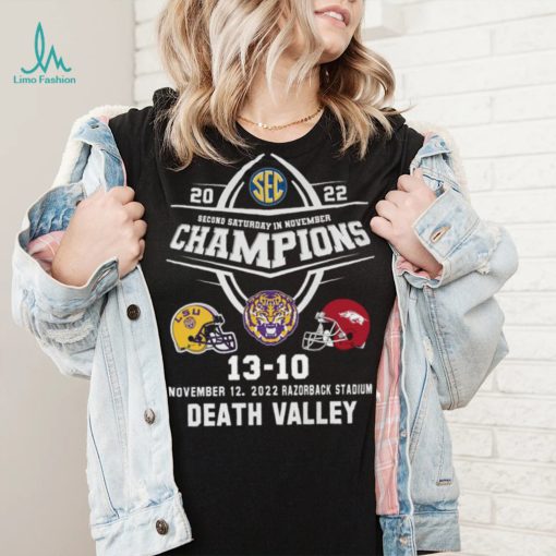 LSU Tigers 2022 Second Saturday In November Champions Death Valley Shirt