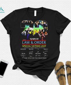 Law And Order SVU Anniversary 22 Years Memories Signatures T Shirt