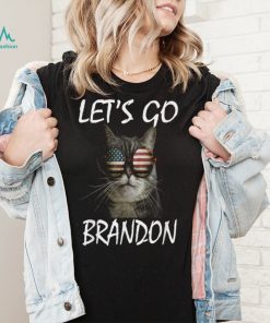 Lets Go Brandon Funny Cat With Usa Flag T Shirt Essential T Shirt1