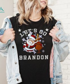 Let’s Go Brandon Santa Reindeer Christmas Holiday Biden Shirt