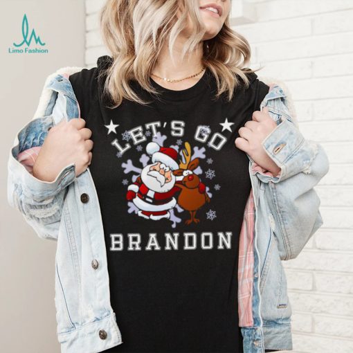 Let’s Go Brandon Santa Reindeer Christmas Holiday Biden Shirt