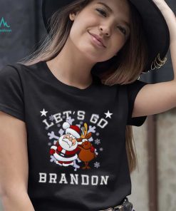 Let’s Go Brandon Santa Reindeer Christmas Holiday Biden Shirt