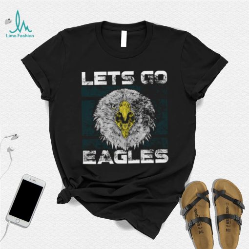 Lets Go Eagles Washed And Worn Look Philadelphia Eagles T Shirt