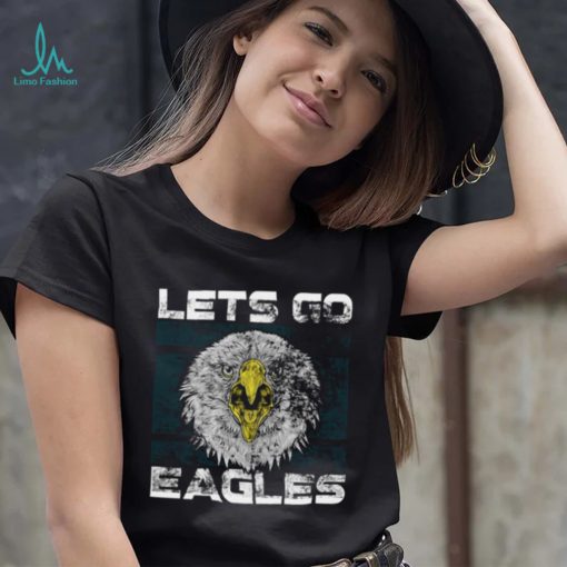 Lets Go Eagles Washed And Worn Look Philadelphia Eagles T Shirt