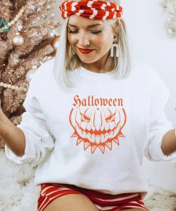 Line Art Pumpkin Halloween Trick Or Treat Unisex T Shirt1