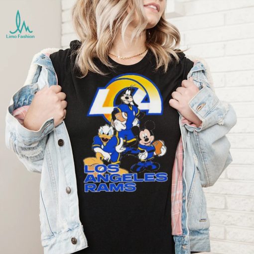 Los Angeles Rams Mickey Mouse Donald Duck Goofy Baseball Shirt