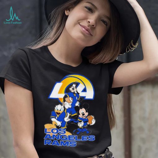 Los Angeles Rams Mickey Mouse Donald Duck Goofy Baseball Shirt