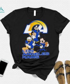 Los Angeles Rams Mickey Mouse Donald Duck Goofy Baseball Shirt