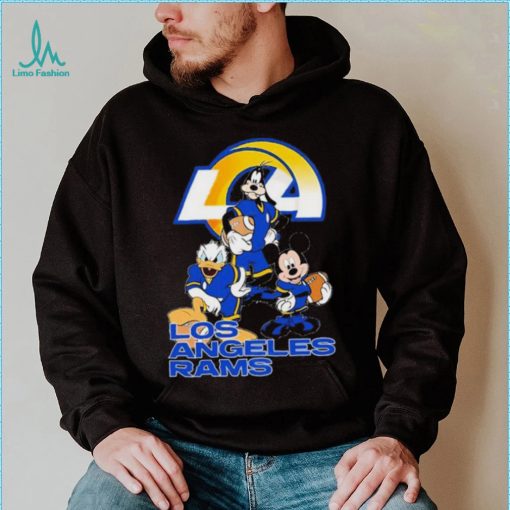 Los Angeles Rams Mickey Mouse Donald Duck Goofy Baseball Shirt