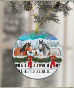 Love Horse Round Mica Ornament 1